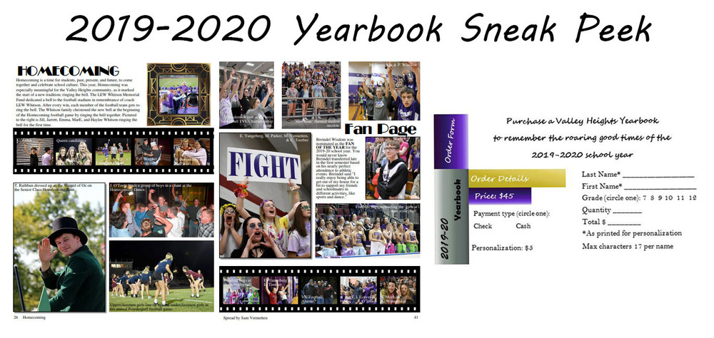 2019-2020 Yearbook Sneak Peek