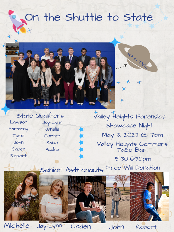 Forensics Night Poster with team participants 