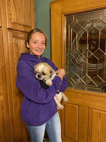 paige holding dog