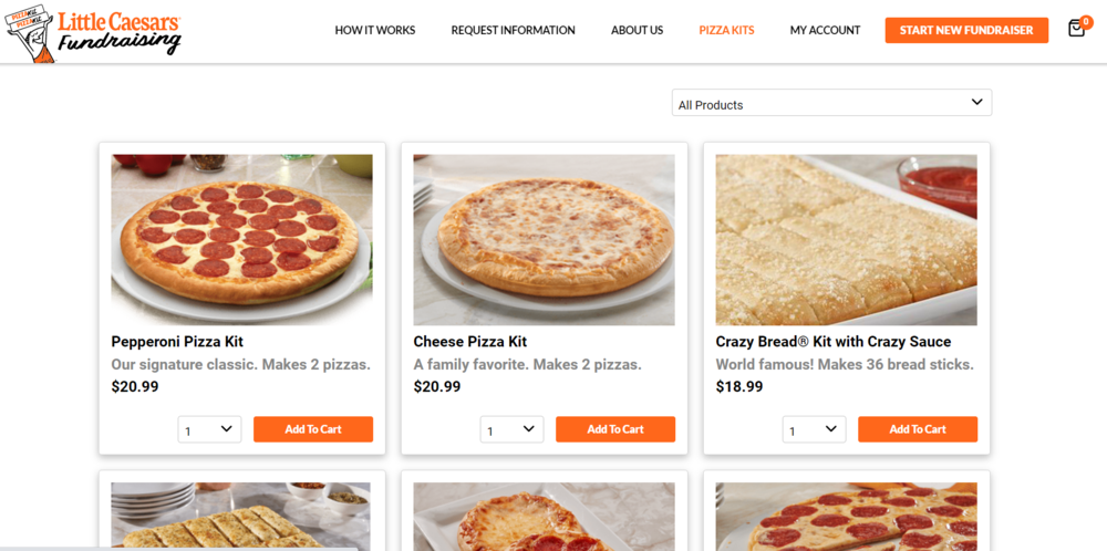 Little Caesars items available. 