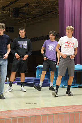 Landon Woodyard, Tyler Wagner, Bryan Yungeberg, Alex Hardin kickin' up their heels